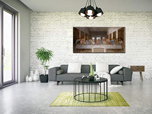 Cuadro Lienzo, Impresión Digital - La Ùltima Cena Leonardo Da Vinci, cm. 50x100 - Decoración Pared