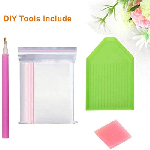 Cuadros de diamantes de imitación 5D con diamantes de imitación, para adultos o niños, con diamantes de imitación, para Navidad, Acción de Gracias, regalo de Halloween, 40 x 50 cm (ZFJ84) patrón 1910