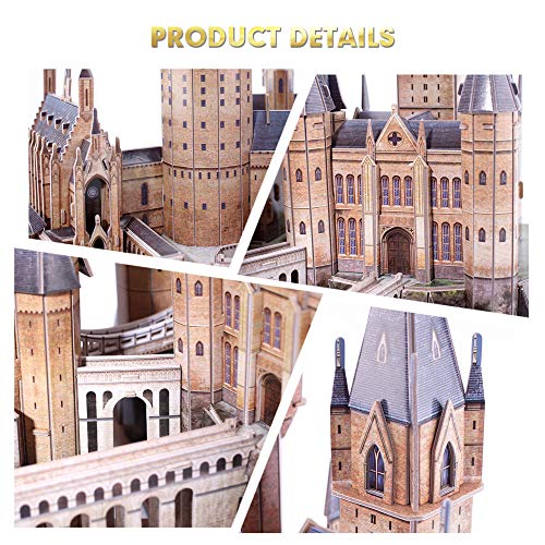 CubicFun Puzzle 3D Harry Potter Hogwarts Castillo Escuela de Brujería y Hechicería Kits de Construcción Modelo, DIY Juguetes 3D Rompecabezas Regalos para Adultos y Niños, 197 Piezas