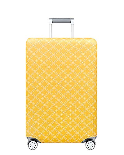 Cubierta de Equipaje Funda de Maleta 18-32 Pulgadas de Fibra de carbón de bambú Cubierta de Equipaje Poliéster Equipaje de Viaje Cubierta de la Caja Protectora (Ganso Amarillo, M)