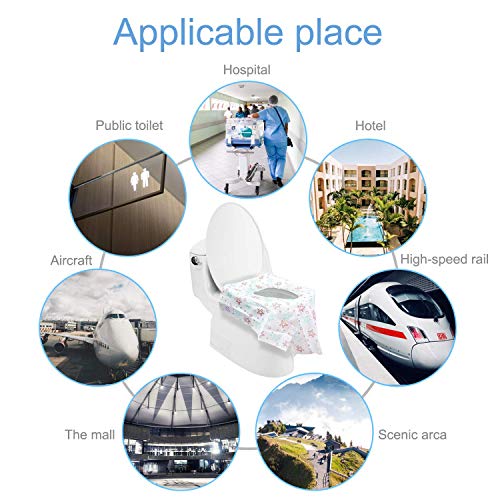 Cubierta del asiento para ir al baño - Cubiertas desechables para el asiento del inodoro