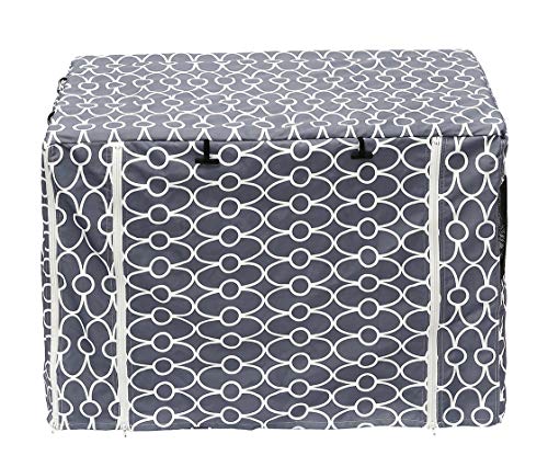 Cubierta para jaula de alambre, resistente de nailon, resistente al agua, resistente al viento, cubierta para perrera para mascotas, protección interior y exterior, color gris