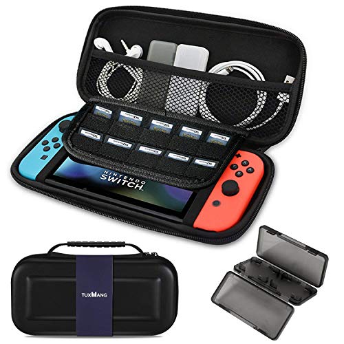 Cubierta para Nintendo Switch - Estuche portátil TUXWANG EVA con Banda elástica Plegable.Adecuado para Cassettes de Juegos y Otros Accesorios de Cambio de Nintendo
