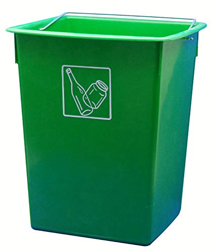 Cubo basura reciclar verde 26 litrros CM C/Asa