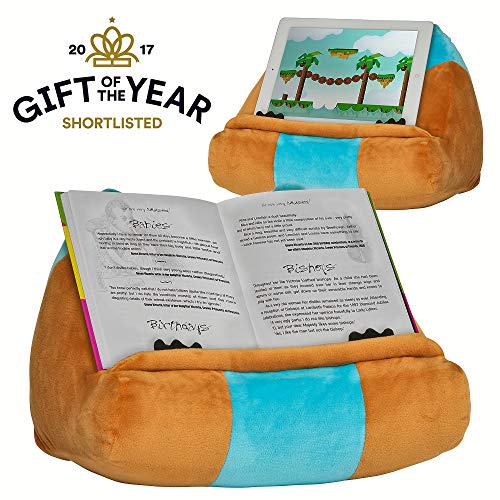 CuddlyReaders, atril, cojín de lectura para libros, iPad, tablet, eReader, soporte sofá de descanso, idea de regalo para niños - Modelo Owliver