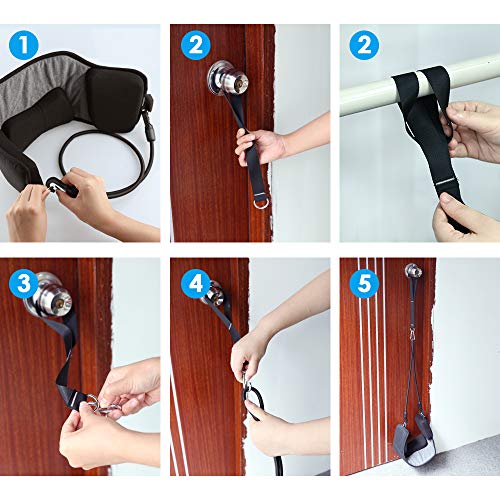 Cuello Hamaca Cervical Traccion | U UZOPI Cuello Alivio del dolor Cuello Estiramiento Alivio Fatiga Herramientas para el Alivio del Dolor de Cuello y Fisioterapia(con Mascara de Ojo,Negro)