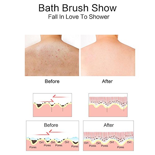 Cuerpo Cepillo,Cepillo de baño,Cepillo Espalda Ducha,Limpiar Espalda y Euerpo,Exfoliación,Masajee,SPA,Detox,Anti celulitis,Obtener Piel Suav