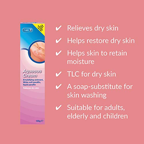 Cuidado Acuoso Crema Emoliente Utilizado para Aliviar los Síntomas de la Piel Seca - 100g