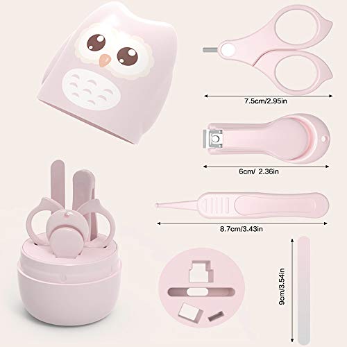 Cuidado de Bebe,Set de Manicura Bebe,Kit de Aseo para Bebés,Juego de Cortaúñas para Bebé,Limas de Uñas Bebe,Tijeras para Uñas Bebe,Set de Uñas para Bebe (Verde)