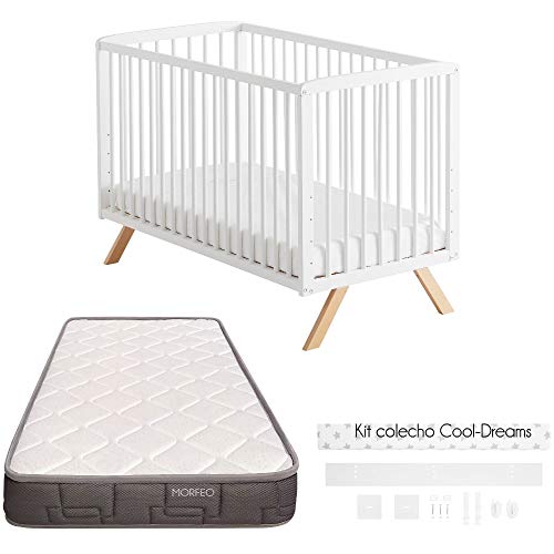 Cuna colecho Nuru 10 alturas colecho + kit colecho + Colchón HR