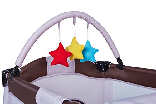 Cuna de Viaje Plegable Star Ibaby Sleep & Play. Doble Altura + Cambiador + Arco de juegos.