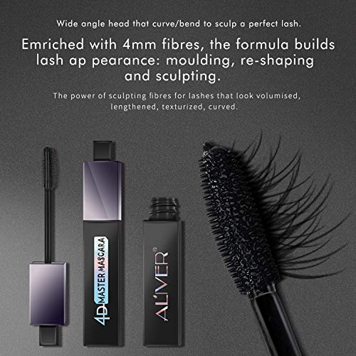 Curva Mascara de Pestañas Waterproof, Rimel Pestañas Mascara Negra,Volumen y Longitud, Extensiones De PestañAs,A Prueba de Manchas