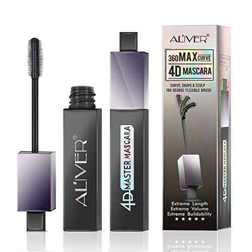 Curva Mascara de Pestañas Waterproof, Rimel Pestañas Mascara Negra,Volumen y Longitud, Extensiones De PestañAs,A Prueba de Manchas