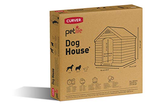 Curver 12-921177 - Caseta de perro para jardín, Color topo/beige, 95x99x99 cm