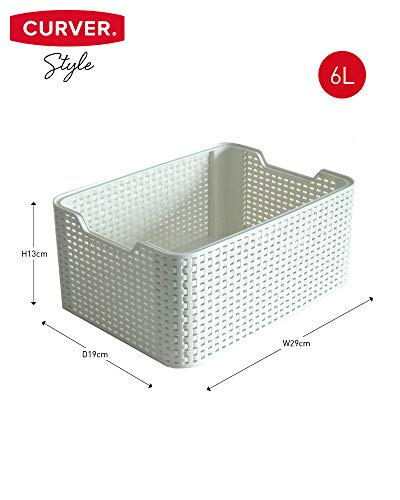 Curver Style, Caja Organizadora, Blanco Vintage, S (7 L)