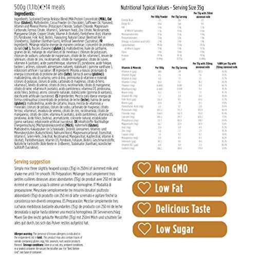 Cute Nutrition Batido Sustitutivo de Comida Sabor Galletas y Crema para el Control de la Pérdida de Peso en Polvo Bebida Dietética para Mujer Bote de 500 g
