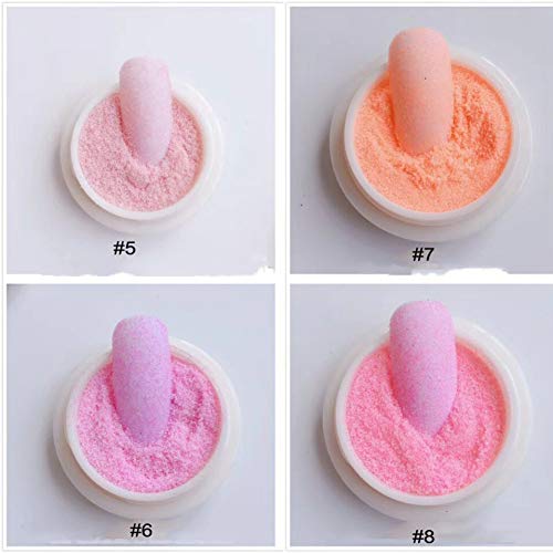 CWJCZY 12 Caja/Set Sirena Nail Glitter Powder Woollen Sugar Starlight Effect Chrome Nail Polish Design Glitter Diy Nail Pigment Powder