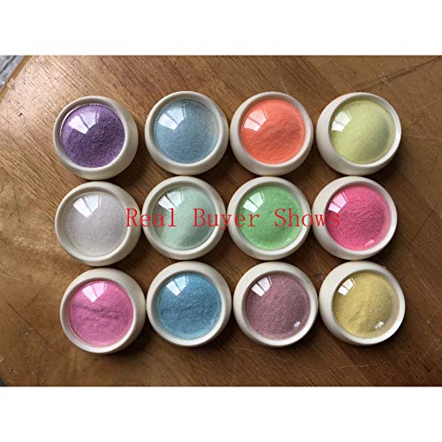 CWJCZY 12 Caja/Set Sirena Nail Glitter Powder Woollen Sugar Starlight Effect Chrome Nail Polish Design Glitter Diy Nail Pigment Powder