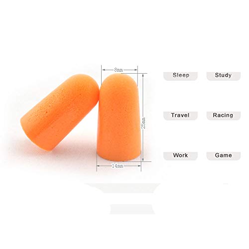 CX ECO 200 Pares de Espuma Tapones para los oídos Espuma Suave Cancelación de Ruido Tapones para los oídos Protección auditiva Confortable Ideal para Dormir, estudiar, roncar