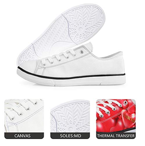 CXWLK Zapatos Bajos con Estampado De Dibujos Animados En Rosa Zapatillas Lona Mujer Deporte Casual Bambas Playeras Blancas Bajas 37