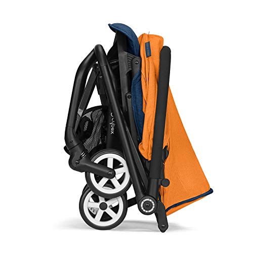 CYBEX Gold Silla de paseo Eezy S Twist, Asiento giratorio 360°, compacta, desde el nacimiento hasta 17 kg (aprox. 4 años), Lavastone Black