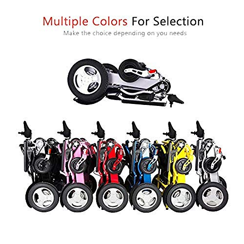 Cynyy para Discapacitados Y Mayores Silla De Ruedas Inteligente Automática Sillas De Ruedas Eléctricas Silla De Ruedas Eléctrica Plegable para Transporte Aéreo Portátil Plegable Eléctrica