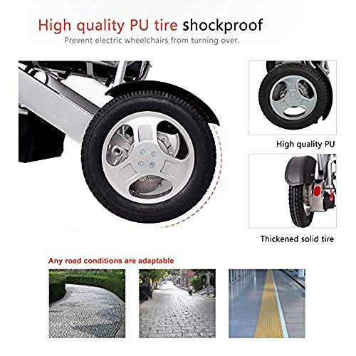 Cynyy para Discapacitados Y Mayores Silla De Ruedas Inteligente Automática Sillas De Ruedas Eléctricas Silla De Ruedas Eléctrica Plegable para Transporte Aéreo Portátil Plegable Eléctrica