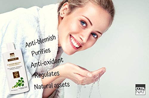 CYTOLAC® Gel limpiador regulador cara y espalda 250 ml – Reduce visiblemente las imperfecciones: botones, puntos negros, signos de acné - hipoalergénico, sin jabón, pH fisiológico
