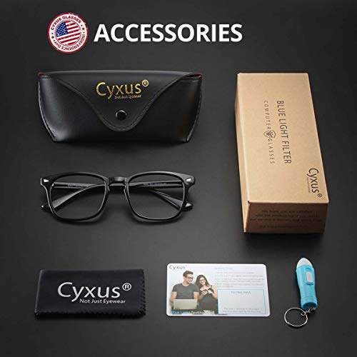 Cyxus Gafas con Filtro de luz Azul bloqueo de luz azul, Gafas con Filtro - Anti Luz Azul para Ordenador, Anti-reflejantes para Hombre y Mujer