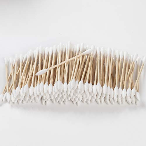 Czemo 500 Piezas Bastoncillos Ecologicos Bastoncillos de algodón Bastoncillos de madera Bastoncillos Oidos Ecologicos Multiuso Para Belleza Maquillaje Bebé