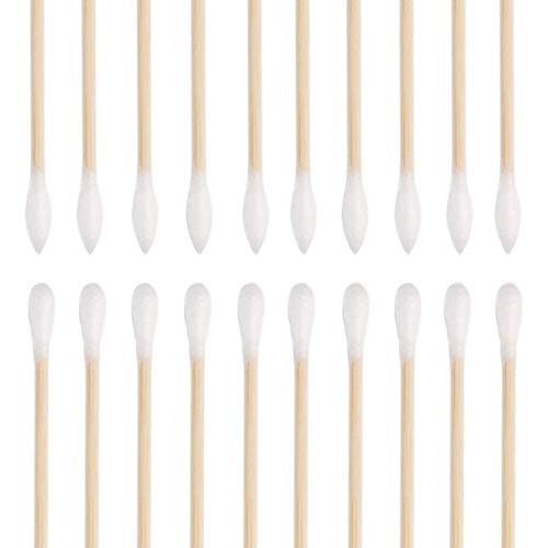 Czemo 500 Piezas Bastoncillos Ecologicos Bastoncillos de algodón Bastoncillos de madera Bastoncillos Oidos Ecologicos Multiuso Para Belleza Maquillaje Bebé