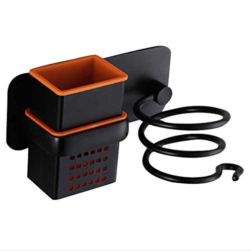 CZF ES Estantería de Baño de Secador Cabello, Soporte para Secador de Pelo Montado en la Pared, Soporte Secador Pelo Sin Taladro,para Dormitorios, Aseos, Barberías y Peluquerías Profesionales