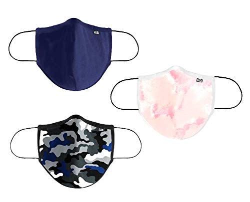 D Cool Mask Mascarilla Higienica Lavable y Reutilizable Fabricada en Portugal con Filtro Incorporado + 30 Lavados. Tejido Suave y Ajustable a Nariz y Boca. Talla Adulto. Pack de 3 unid.