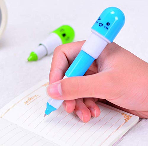 Da. WA Set de 3pcs bolígrafo, diseño de píldora forma estudiante Juego de bolígrafo suave bolígrafos de gel para niños oficina escuela papelería Suministros color al azar