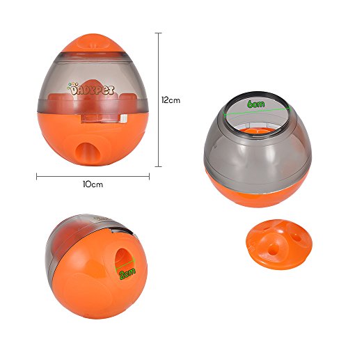 DADYPET Juguetes para Perros, Mascotas Perros Accesorios Pelota Dispensadora de Comida Fácil de Limpiar (Naranja)