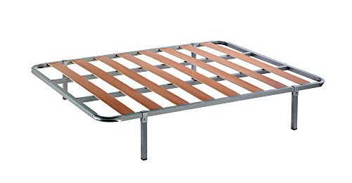 DAGOSTINO HOME BOUTIQUE COLLECTION Pack COLCHÓN + SOMIER Lamas 90x190, Conjunto de Colchón Visco elástico & Latex, Aloe Vera, Reversible, de 20 cm de Altura + Somier + 4 Patas.