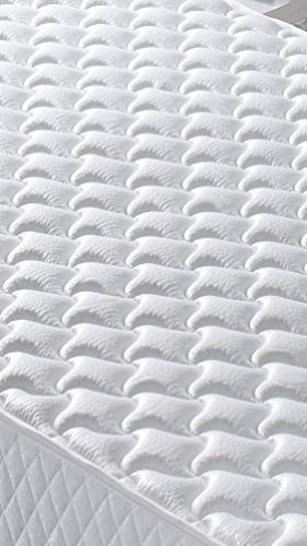 DAGOSTINO HOME BOUTIQUE COLLECTION Pack COLCHÓN + SOMIER Lamas 90x190, Conjunto de Colchón Visco elástico & Latex, Aloe Vera, Reversible, de 20 cm de Altura + Somier + 4 Patas.