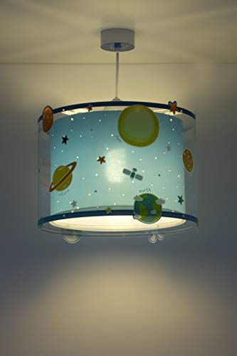 Dalber Planets Lámpara Infantil de Techo Plantes Planetas, Azul, 33 x 33 x 25 cm
