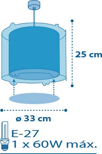 Dalber Planets Lámpara Infantil de Techo Plantes Planetas, Azul, 33 x 33 x 25 cm