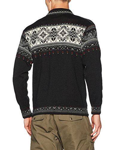 Dale of Norway - Jersey para Hombre Blyfjell, Color Negro/Blanco Roto/Humo/Frambuesa, Talla L, 91291-F
