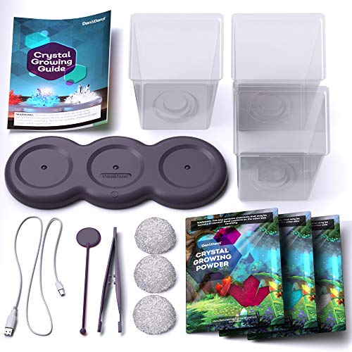 Dan&Darci Kit de Cultivo de Cristales Iluminado - ¡Cultive Sus Propios Cristales y Haga Que brillen! Gran Regalo de experimentos científicos para Niños y Niñas | Juguete Stem | Cultivo de Cristal