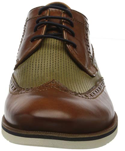 Daniel Hechter 811442021111, Zapatos de Cordones Derby para Hombre, Braun Cognac 6372-Secador de Pelo, Color Verde Claro, 45 EU