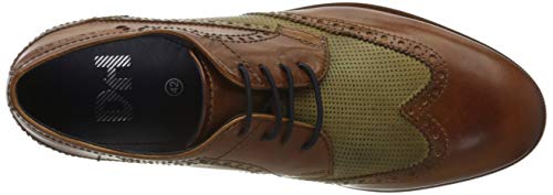Daniel Hechter 811442021111, Zapatos de Cordones Derby para Hombre, Braun Cognac 6372-Secador de Pelo, Color Verde Claro, 45 EU
