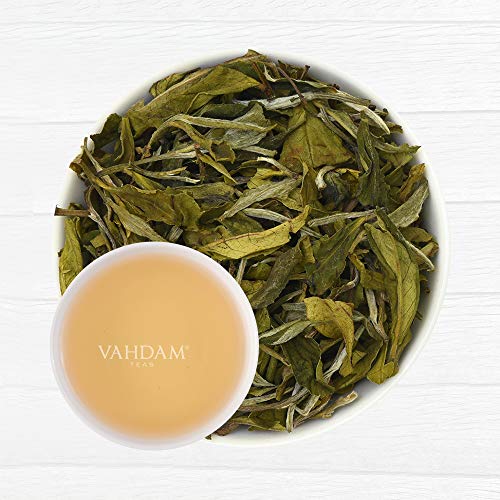 Darjeeling Pearl White Tea | Hojas sueltas de té blanco 100% puro sin mezclar | Tipo de té más saludable del mundo | Té 100% natural desintoxicante, té adelgazante, 1.76 oz (25 tazas)