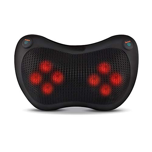Darsen Cojín Masajeador Almohada de Masaje para Espalda y Cervical Shiatsu con Calor para Relajar el Cuello, Hombro, Brazo, Espalda, Cintura, Pierna - Casa Oficina y Coche Uso