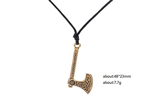 Dawpara Vintage Pagan Viking Axe Anchor con Slavic God SVARGA Colgante Collar Nórdico Hombre Mujer Regalo Joyería
