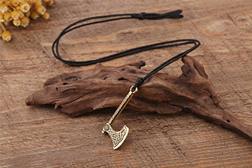 Dawpara Vintage Pagan Viking Axe Anchor con Slavic God SVARGA Colgante Collar Nórdico Hombre Mujer Regalo Joyería