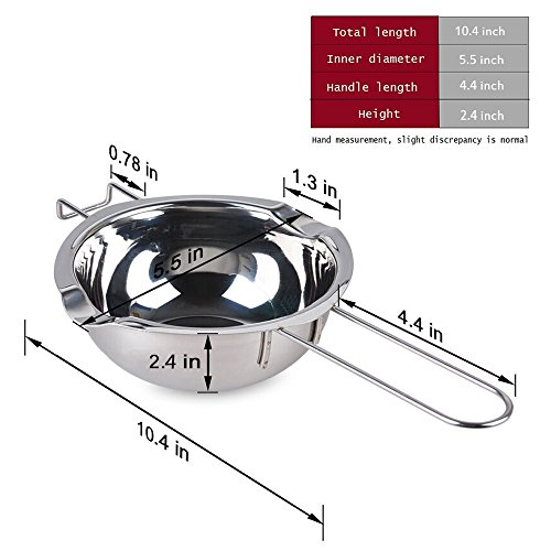 Daxin66 - Cazo para  fundir chocolate, caramelo, mantequilla o queso, de acero inoxidable 18 / 8