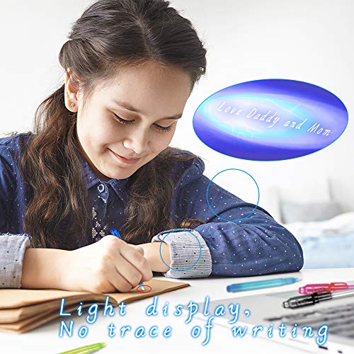 DAYPICKER 14 Paquetes Bolígrafo de Tinta Invisible, lápiz espía con rotulador mágico de luz UV para Mensajes Secretos y Fiestas Magic Marker para Dibujar una Actividad Divertida