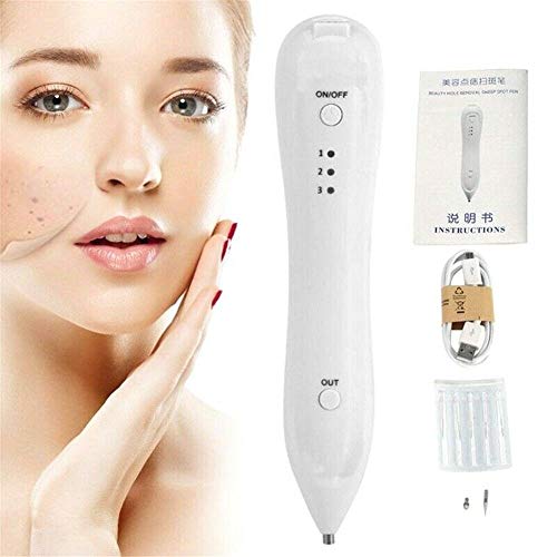 DBWICH Pluma de eliminación de Manchas instantáneas, Pluma de eliminación de Manchas de Belleza eléctrica, Pluma de eliminación de Lunares Recargable portátil para verrugas, peca